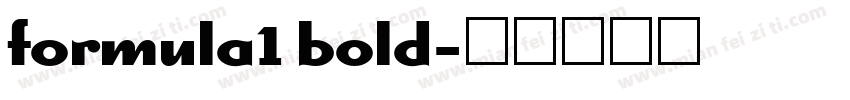 formula1 bold字体转换